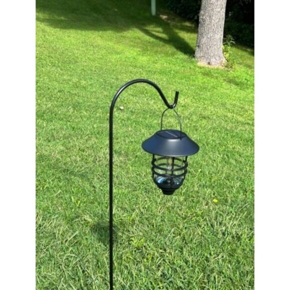 2 Pack Solar Lantern Wall Lights Fixtures Solar Powered Porch Light, Heavy Glass - Picture 3 of 3